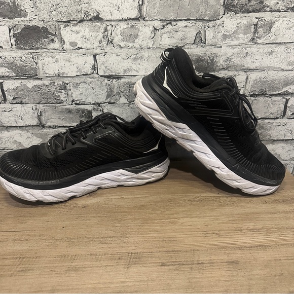 EUC Hoka Women's "One One" Black and White Sneakers Size 9 - Picture 9 of 16